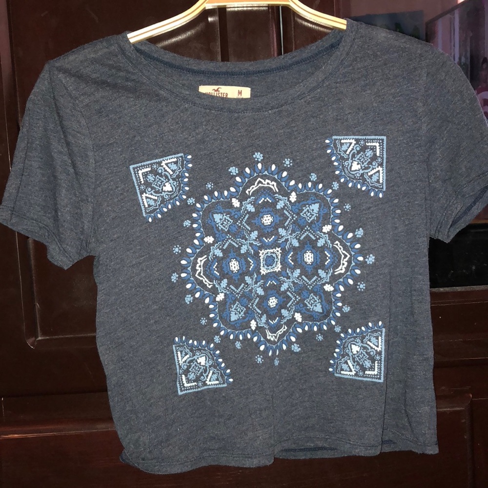 Navy Blue Crop Top